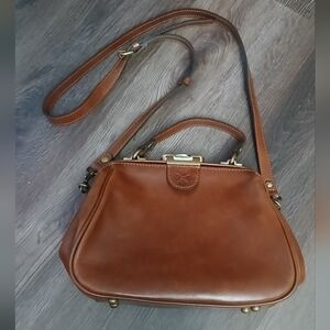 Patricia Nash Gracchi Tan Leather Satchel
